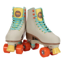 GEM QUAD ROLLER SKATES - CREAM, Size 3-6