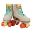 GEM QUAD ROLLER SKATES - CREAM, Size 3-6 1