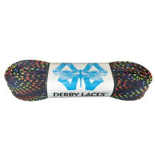 Derby Laces Rainbow 108 Inch Waxed Skate Lace for Roller Derby, Hockey and Ice Skates, and Boots