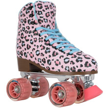 Lenexa Savanna Roller Skates for Ladies - Indoor/Outdoor Quad Skates for Women and Girls (Pink, Ladies 4)