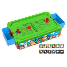 Minecraft: Mini Arcade Air Hockey - Overworld - Jeu de Table Motorisé 14", Sons Iconiques, 2 Joueurs