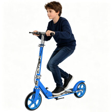 Trottinette pliable légère pour adultes, ados et enfants, frein à main, hauteur réglable, grandes roues, charge 300 LBS