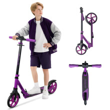 Nattork Kick Scooter voor Kinderen 6+ Jaar - 220LB Gewichtscapaciteit, Voorvering en Verstelbaar Stuur