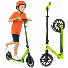 Vouw Kick Scooter met Vering voor Volwassenen en Tieners - Verstelbaar Stuur - Grote 200mm Wielen