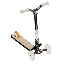 Yvolution Y Glider Classic 3-Wiel Kick Scooter voor Kinderen - Leunen om te Sturen, Verstelbaar Stuur - Voor 3-8 Jaar, Max 50kg, Zwart