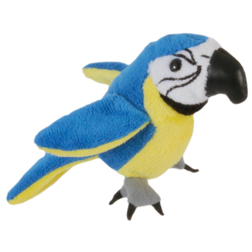 Puppet Company Blå och Guld Macaw Fingerdockor för Barn, Blå/Guld
