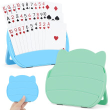 Kaart houders voor speelkaarten, 2-pack voor volwassenen, kinderen en ouderen, handsfree houders voor artritis