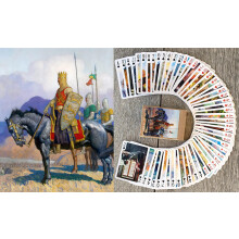 FLONZGIFT Ridder Romantiek Speelkaarten (Pokerset 54 Kaarten Uniek) Ridder Quest, Piraten en Sprookjes