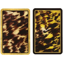 Caspari Tortoise Shell Bridge Formaat Speelkaarten - 2 Sets Inclusief, Multicolor, Standaard Type