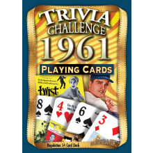 Flickback 65. Geburtstag Trivia Karten - 1961 Deck - Geschenk für 1961 Geborene - Lustiges Spiel