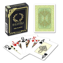 DA VINCI Italienische 100% Kunststoff Spielkarten, Ein Deck, Verschiedene Designs (Grün-Poker-Groß-Index)