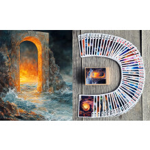 FLONZGIFT Mystic Portal Realms Spielkarten Pokerdeck ~ Magische Türen Glühende Tore Alte Bögen und Surreale Landschaften