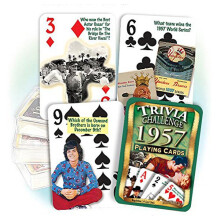 Cartes à Jouer Trivia Flickback 1957: Idéal Anniversaire ou Mariage