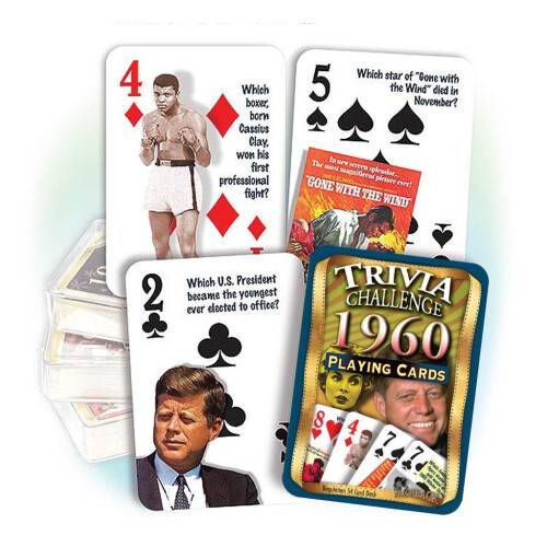Flickback 1960 Trivia Spielkarten für Geburtstag oder Jubiläum