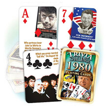 Flickback 1980 Trivia Spielkarten für Geburtstag oder Jubiläum