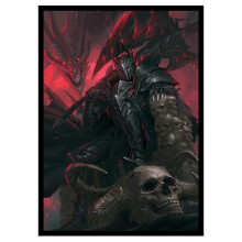 Fantasy North - Er'Gon Skol - Chevalier Dragon (Kaverax) - 100 Protège-cartes Texturés Mat - Compatible MTG