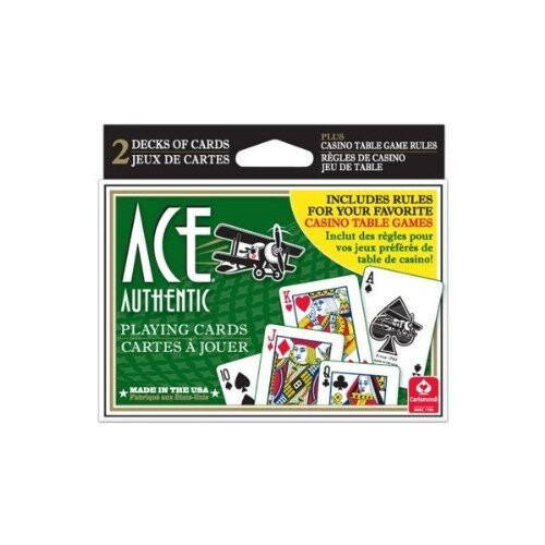 ACE Spielkarten, Doppel-Deck + Casino Spielanleitungen
