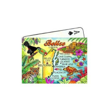 World By Shotglass Belize Zentralamerika Karte Sammlerstück Spielkarten