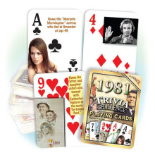 Cartes de Trivia Flickback 45e Anniversaire - Jeu Vintage 1981 - Cadeau pour Nés en 1981
