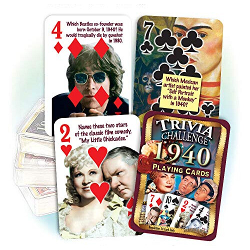 Flickback 1940 Trivia Spielkarten: 86. Geburtstag
