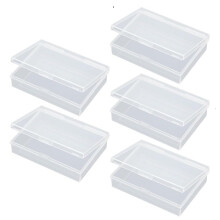 Htppzjr 5 Pcs Boîtes de Cartes à Jouer Transparentes Encastrées en Plastique Dur
