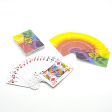 AIMOFAMAG Thin Fanning Manipulation 4 Way Changing Colour Fan Cards Deck Stage Magic Trick