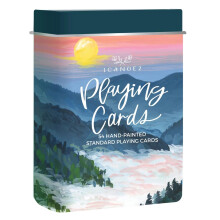1Canoe2 Speelkaarten, Handgeschilderd Ontwerp van Great Smoky Mountains, 54 Kaarten met Reisdoos