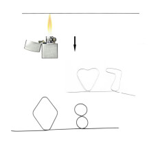sumrica Memory Metal Wire Fire Prediction (2PCS,7 Hearts&8 Diamonds) Magic Tricks which is Suitable for Performing prophetic Magic,The Performance Eff