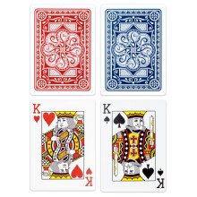 BBG 2 Decks Elite Medusa Back Premium Pokerkarten - Inkl. Bonus Cut Card! (Blau/Rot)