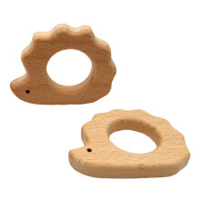 2er Set Naturholz Igel Montessori Spielzeug Anhänger aus Buchenholz für DIY Heimdeko