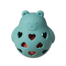 Mary Meyer Baby Rammelaar Simply Silicone Roly Rattles, 5-Inch, Slate Blue Teddy Bear
