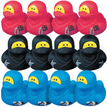 Ninja Rubber Duckies, 12 Stuks, Verjaardagsfeestjes, Karate School, Schatkist Benodigdheden