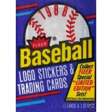 1988 Fleer Honkbal Logo Stickers & Ruilkaarten (1 Wasverpakking)