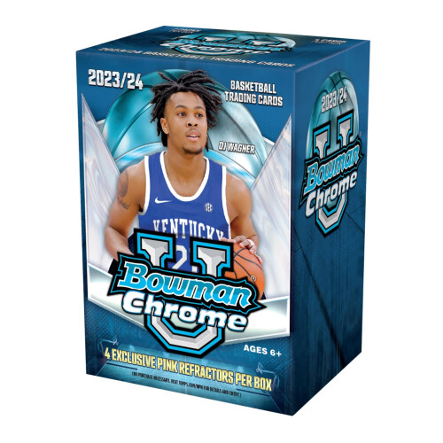Bowman Chrome 2023/24 Universitätsbasketball Wertbox - 7 Packs pro Box