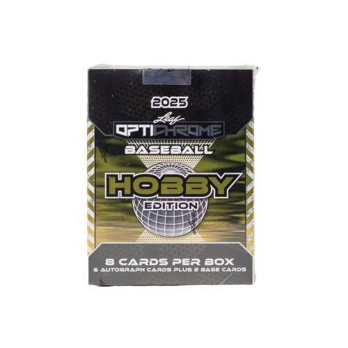 Leaf 2025 Leaf Optichrome Baseball Hobby Trading Card Box (6 Autogramme pro Box)