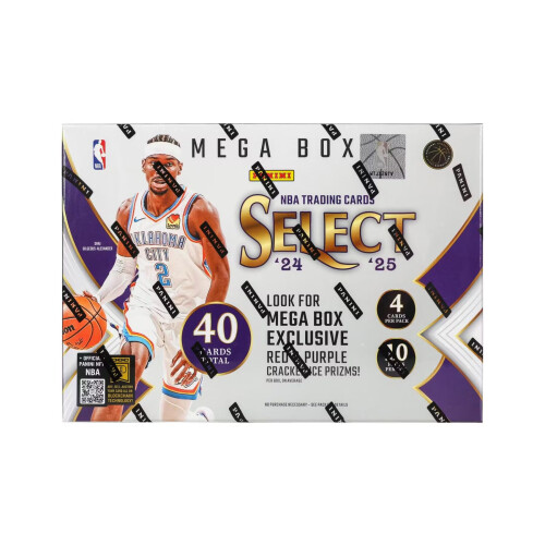 2024/25 Panini Select Basketbal Mega Trading Card Box (Rode & Paarse Gebroken IJs)
