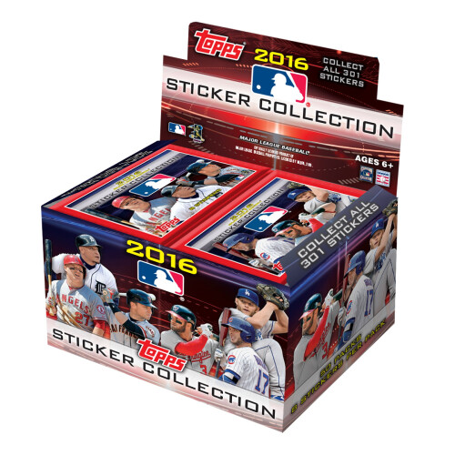 Topps MLB 2016 Sticker Kollektion Nachfüllbox, Klein, Schwarz