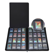 GrinOwl 16 Poches Classeur à Chargeur, Contient 640 Chargeurs, Grand Classeur avec Manches pour Cartes 3" x 4"