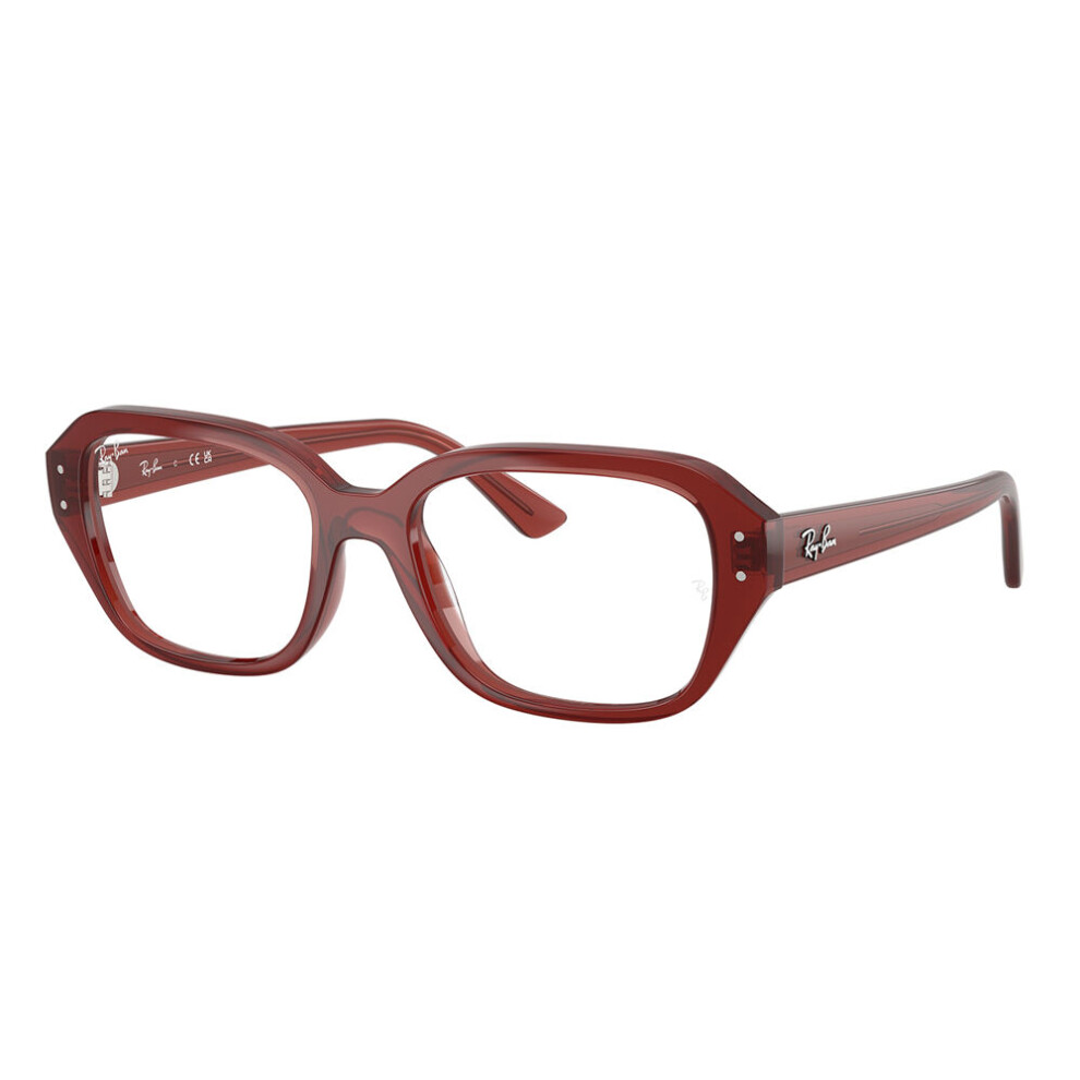 Ray - Ban Unisex Brown Rx7258 Shea 8436 Optical Frames Injected Transparent Squared Normal - Image 4