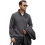 Herren Pullover mit Reißverschluss Waffelstruktur Slim Fit Elegant Stilvoll Grau XXL — strickpullover herren 3