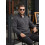 Herren Pullover mit Reißverschluss Waffelstruktur Slim Fit Elegant Stilvoll Grau XXL — strickpullover herren 5