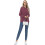 Damen Kapuzenpullover Locker Gestreift Rot Größe L Modisch — damen hoodie gestreift, roter pullover damen 4