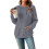 Damen Kapuzenpullover Locker Gestreift Langarm Grau Größe XL — hoodie damen oversized, gestreifter pullover damen 1