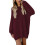 Robe Pull Mini Oversize en Maille Bordeaux Taille S — robe hiver femme, tenue maille douce, robe pull manches 1