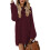 Robe Pull Mini Oversize en Maille Bordeaux Taille S — robe hiver femme, tenue maille douce, robe pull manches 4
