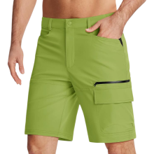 Herren Trekking Shorts Sportshorts Locker Schnelltrocknend Grün XL — wanderhose kurz, outdoor bekleidung herren