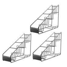 3X 4 Bottle Wire Diplay Rack/ Syrup Rack Coffee Storage Rack Multifunction Milk Tea Cup Rack Display