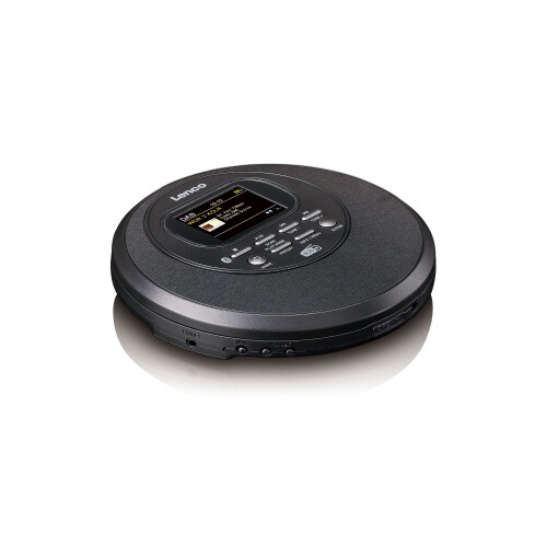 Tragbarer Discman mit DAB+, Bluetooth, TFT-Bildschirm, Schwarz
