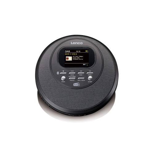 Tragbarer Discman mit DAB+, Bluetooth, TFT-Bildschirm, Schwarz 1