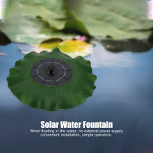 Solarbrunnen mit Seerosenblatt